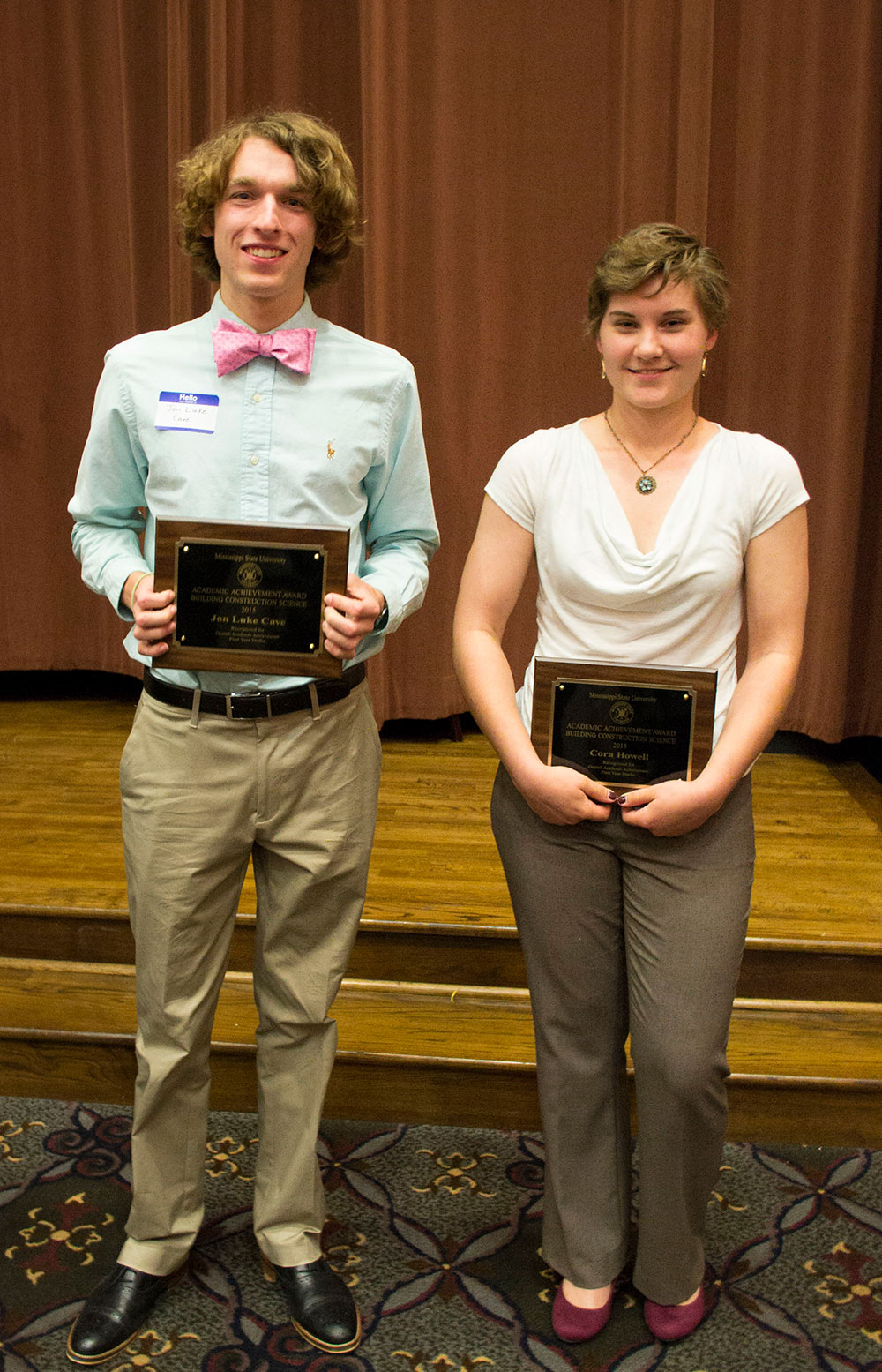 Left, Jon Luke Cave and Cora Howell