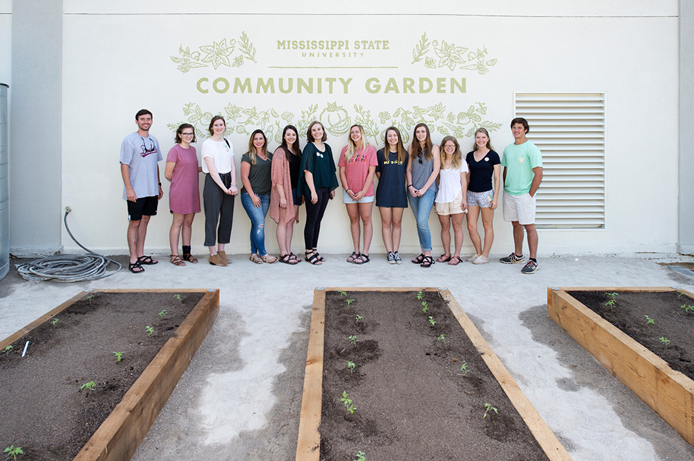 Landscape Architecture Community Garden first-planting day.<br />
 (photo by Megan Bean / © Mississippi State University)