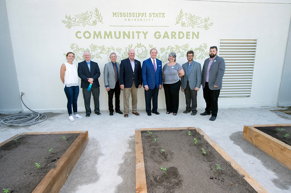 Landscape Architecture Community Garden first-planting day.<br />
 (photo by Megan Bean / © Mississippi State University)