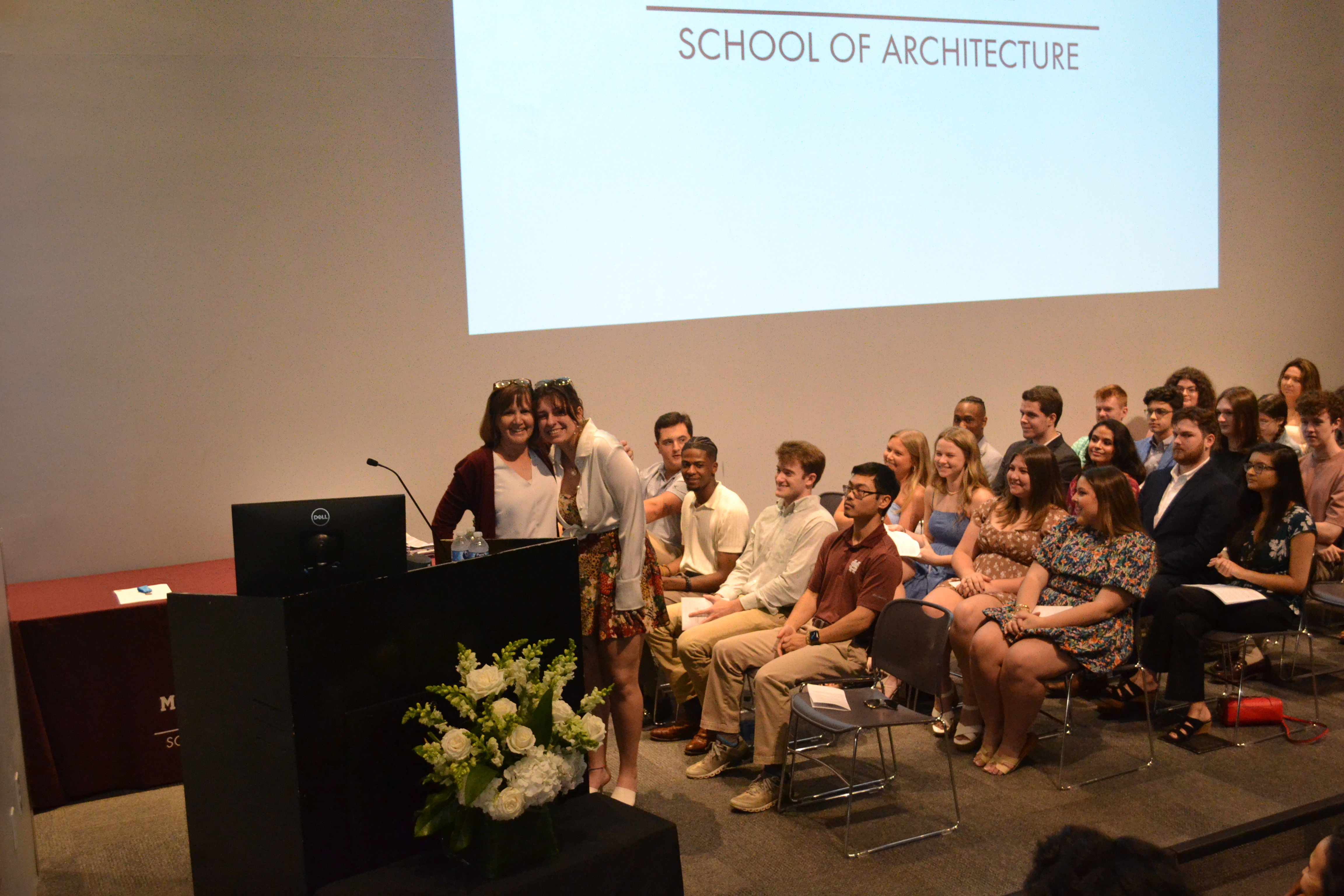 Director Karen Spence, left, poses with Academic Achievement Award Recipient Kailyn Gardner