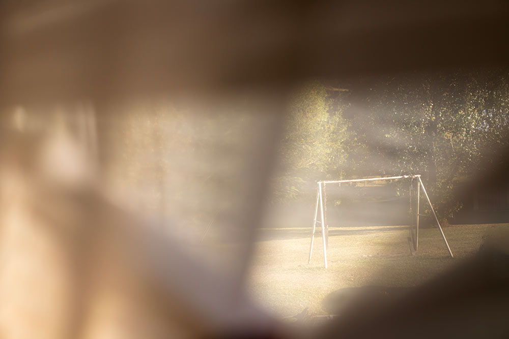 photo by MSU photo student Maurissa Shumpert of view of yard with soccer goal in yard