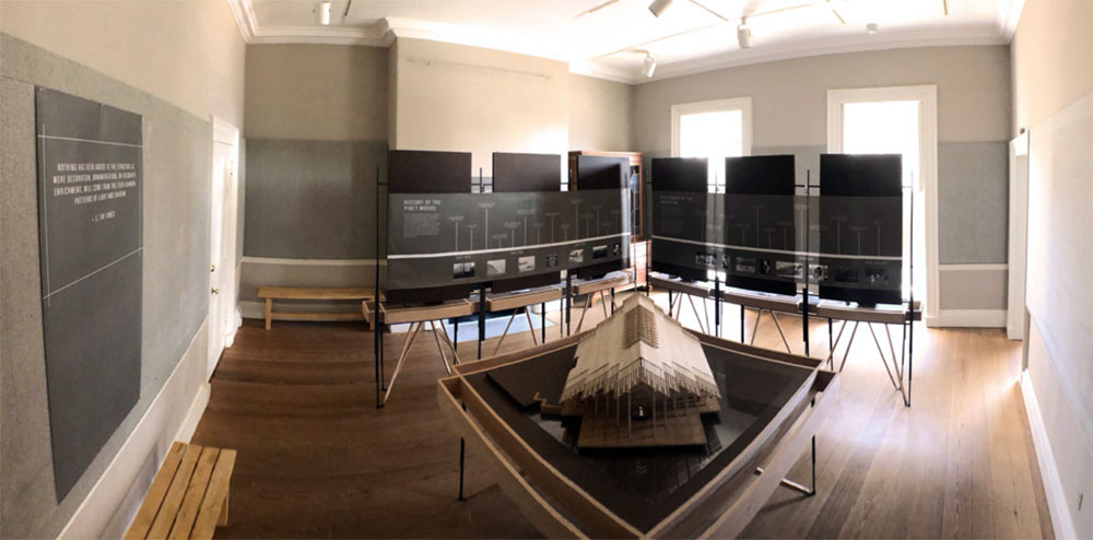 A look at "The Crosby Arboretum" exhibit set up inside The Octagon: Museum of the Architects Foundation in Washington, D.C.