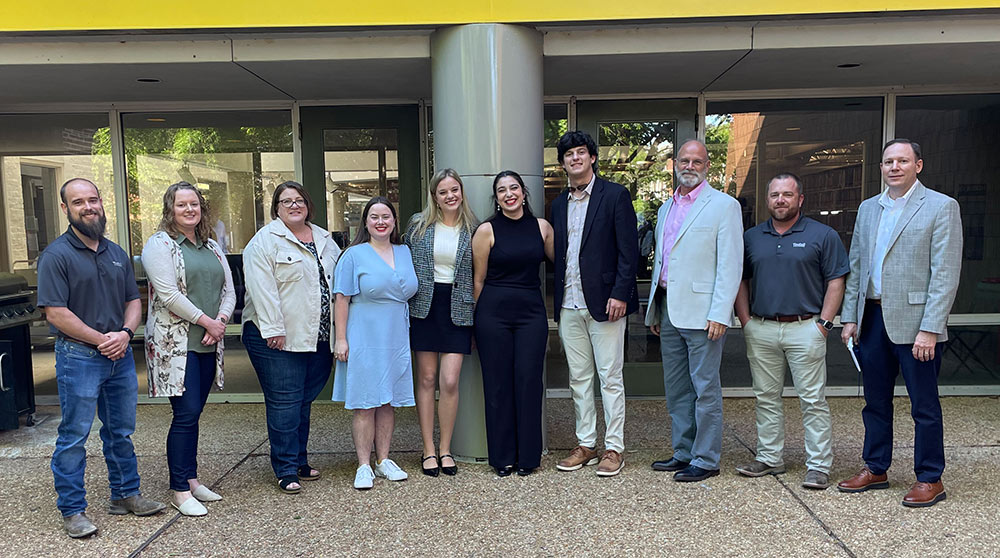 From left to right: Jake Weaver (Tindall Precast), Megan Bankston (Mississippi Department of Archives and History), Cindy Gardner (Mississippi Department of Archives and History), Rachel Sampson (ARC), Caroline Clune (ARC), Illiana Ramos (ARC), Trey Walker (BCS), Dan Eckenrode (PCI Gulf South), Andy Westfall (Tindall Precast), & Matt DeVoss (Jackson Precast), Not Pictured: Lauren Odom (ARC) and Cooper Smith (BCS)