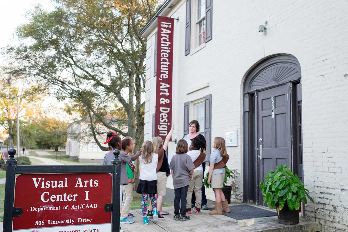 Outside Visual Arts Center gallery