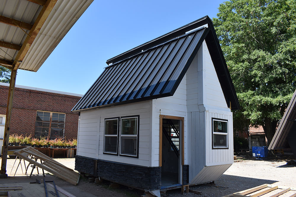 tiny house built by MSU building construction science students